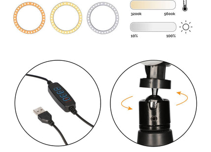 Ksix Kit Studio Live Anillo Led Con Trípode Para Smartphone