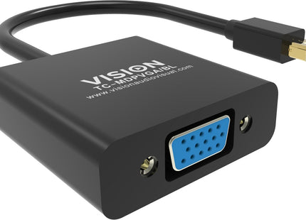Vision Tc-Mdpvga/Bl Adaptador De Cable De Vídeo Mini Displayport Vga [D-Sub] Negro