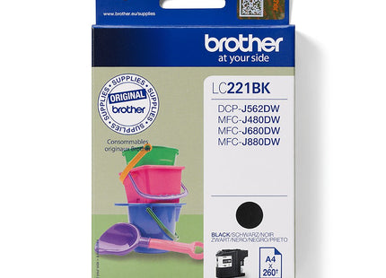 Brother Tinta Original Lc221 Black Para Brother Mfcj4420dw/Mfcj4620dw
