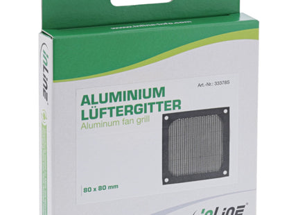 Filtro De Aluminio Inline Fan Grill 92x92mm Negro