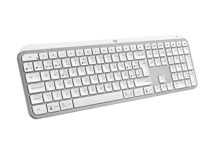 Teclado Español Logitech Mx Keys S Rf Wireless + Bluetooth Qwerty Aluminio, Blanco
