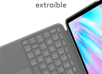 Logitech Combo Touch Caja De Teclado Y Folio Con Panel Táctil Luz Trasera Apple Smart Connector Qwerty Español Gris Oxford