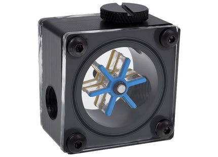 Alphacool Indicador De Flujo Eisflügel G1/4 Cuadrado - Acetal Negro