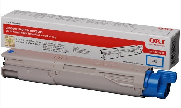 Oki Toner C3300 / C3400 / C3450 / C3600 2.500 Pag. Cyan