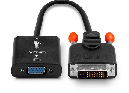 Lindy 38189 Adaptador Dvi-D Vga (D-Sub) Negro 0,10m