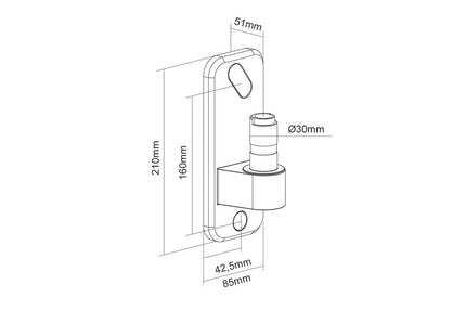 Neomounts By Newstar Adaptador De Pared Para  Ds70/Ds75-450bl1/2