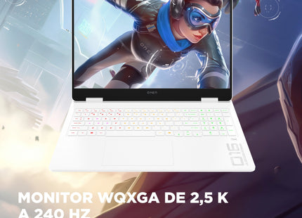 Portátil Gaming  Hp Omen 16 Am0042ns 16 " Core 7 240h 32gb  Ssd 1tb Nvidia Gforce Rtx5070 Freedos Blanco Ceramica