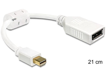 Delock Adaptador Mini Displayport 1.2 Macho > Displayport Hembra 4k Blanco