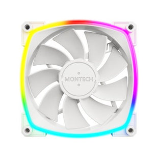 Ventilador  Pc Montech Rx120 Pwm 120x120x25  Blanco, 120 Mm Rx120 Pwm White