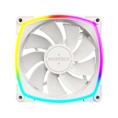 Ventilador  Pc Montech Rx120 Pwm 120x120x25  Blanco, 120 Mm Rx120 Pwm White