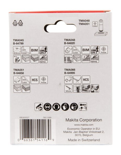 Makita B-67505 Juego De Piso 2, Juego De Hojas De Sierra B-67505