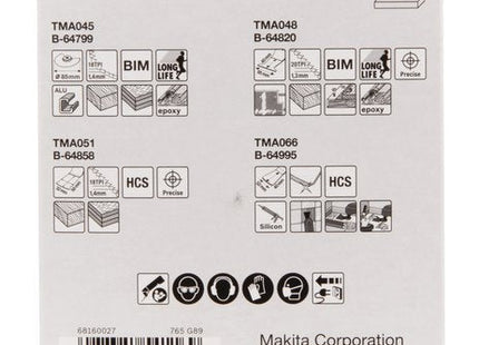 Makita B-67505 Juego De Piso 2, Juego De Hojas De Sierra B-67505