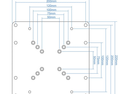 Tooq Adaptador Vesa 200x200 Para Tv De 23"-42" - Peso Max 30kg - Negro