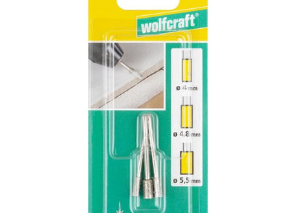 Set 3 Muelas De Diamante Cilíndricas 5987000 Wolfcraft