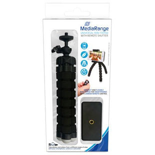 Mini Trípode Mediarange Con Marco Flexible, Disparador Remoto, Negro
