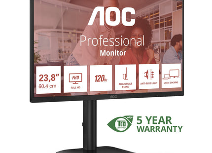 EAN 4038986142786 - AOC E4 24E4CV pantalla para PC 60,5 cm (23.8") 1920 x 1080 Pixeles Full HD LED Negro imagen 2
