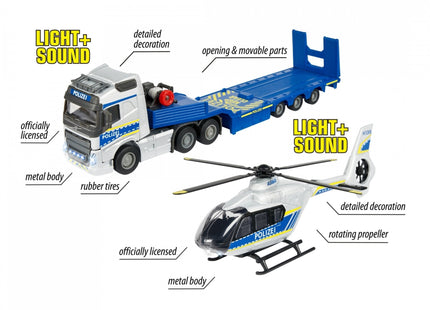 EAN 3467452068267 - Majorette Volvo Truck + Airbus Police Helicopter imagen 4