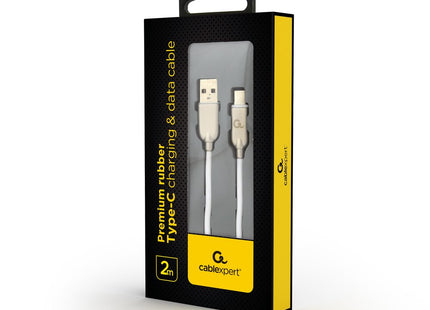 Gembird Cable Usb 2.0 Am A Tipo C (Am / Cm), 2 M, , Blanco Premium    Cc-Usb2r-Amcm-2m-W