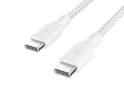 Cable 100w Usb-C To Usb-C Braided 2m Blanco