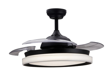 Ventilador Techo De Led Modelo Atlas Negro Potencia: 28+35w Aspas: Ø106cm Con Mando A Distancia Philips