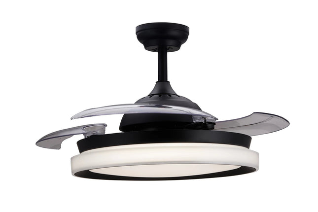 Ventilador Techo De Led Modelo Atlas Negro Potencia: 28+35w Aspas: Ø106cm Con Mando A Distancia Philips