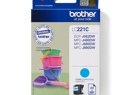 EAN 4977766747325 - Brother LC221C cartucho de tinta 1 pieza(s) Original Cian imagen 1
