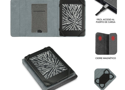 Funda Para Libro Electrónico Subblim Clever Ebook Stand Case 6' Gris