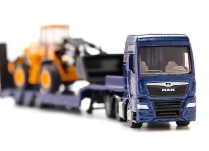 Siku Camión Super Man Con Góndola Rebajada Y Cargador De Ruedas Jcb, 1790