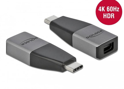 Delock Adaptador Usb Tipo-C A Mini Displayport (Dp Alt Mode) 4k 60 Hz