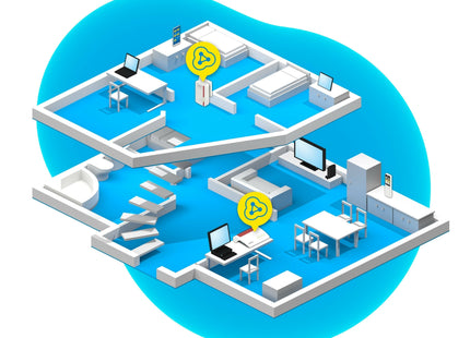 Avm Fritz! Powerline 1240e Wlan 1200mbit/S Ethernet Wifi Rojo, Color Blanco 2pieza(S) Adaptador De R