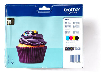 EAN 5014047563225 - Brother LC-123VALBP cartucho de tinta 4 pieza(s) Original Negro, Cian, Magenta, Amarillo imagen 1