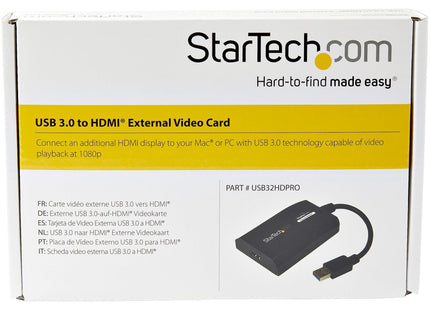 EAN 0065030857505 - StarTech.com USB32HDPRO Adaptador gráfico USB 1920 x 1200 Pixeles Negro imagen 4
