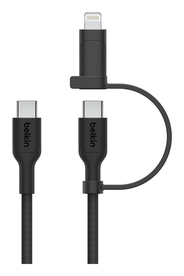 Cable Belkin Boost Charge 2-In-1 Usb-C/Lig.1,5m Wh.Cac003hq1.5mbk