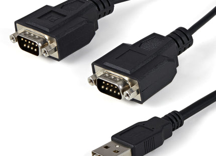 EAN 0065030843492 - StarTech.com ICUSB2322F cable de serie Negro 2,1 m USB 2.0 A 2 x DB-9 imagen 1
