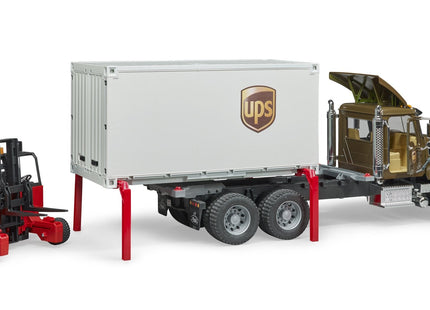 Bruder Camion Mack De Reparto Ups Con Carretilla Elevadora 02828