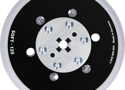 Almohadilla De Soporte Universal Multiagujero Bosch Expert, Blanda, Ø125 Mm, M8+5/16", Plato Lijador (Negro, Para Lijadoras Excéntricas)