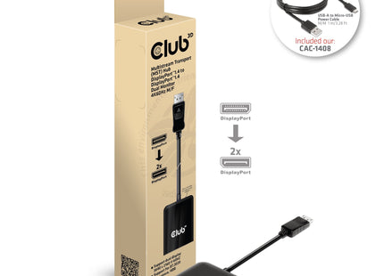 EAN 8719214471927 - CLUB3D Multi Stream Transport (MST) Hub DisplayPort 2x DisplayPort imagen 2