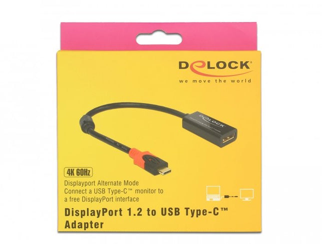 Delock Adaptador Thunderbolt Dp  To Usb-C 20cm Black 4k, 60hz