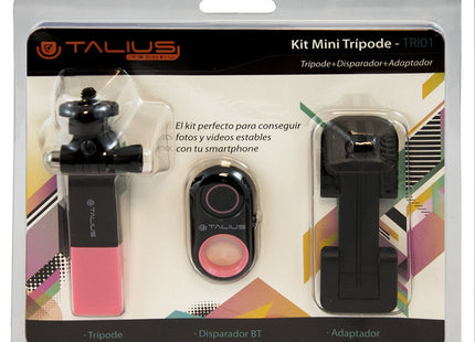 Talius Kit Tripode Selfie Tri01 Bluetooth Rosa Inc Disparador Bluetooth