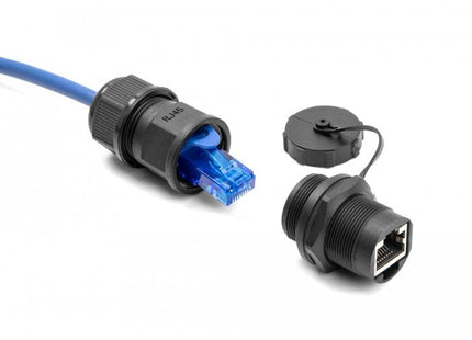 Delock 87246 Acoplador Rj45 Cat.6a Con Tapa De Sellado Ip67 Resistente Al Polvo Y Al Agua