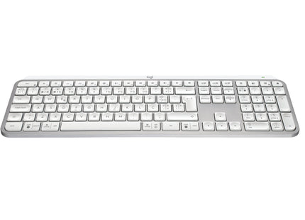 Teclado Portugués Logitech Mx Keys S Rf Wireless + Bluetooth Aluminio, Blanco