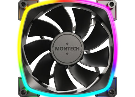 Ventilador Pc Montech Rx120 Pwm 120x120x25 Negro, 120 Mm Rx120 Pwm Black