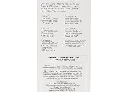 Cable De Carga Ps5 Powera Usb-C 3m