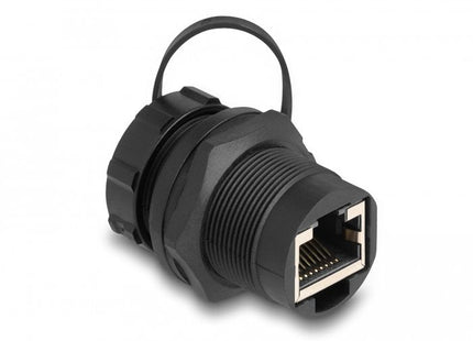 Delock 87246 Acoplador Rj45 Cat.6a Con Tapa De Sellado Ip67 Resistente Al Polvo Y Al Agua