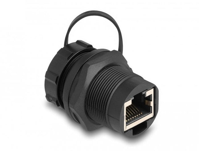 Delock 87246 Acoplador Rj45 Cat.6a Con Tapa De Sellado Ip67 Resistente Al Polvo Y Al Agua