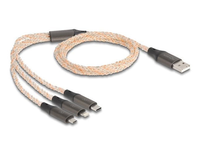Delock Usb Rgb Cable De Carga 3 In 1 Typ-A A Lightning /