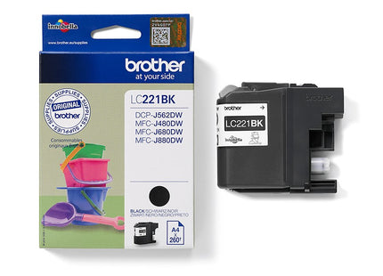 Brother Tinta Original Lc221 Black Para Brother Mfcj4420dw/Mfcj4620dw