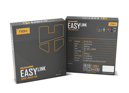 Nox Ventilador Hummer Easylink Argb Blanco Único