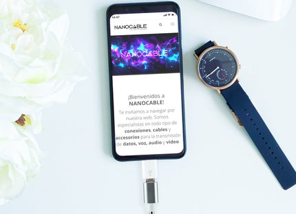 Nanocable Adaptador Lightning A Micro Usb - Lightning/M-Micro B/H - Blanco