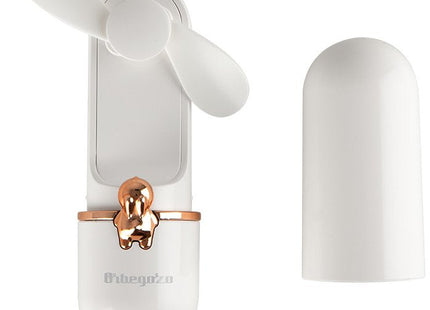 Orbegozo Hf 2500 Ventilador De Mano Elegancia Portatil - 2 Velocidades De Ventilacion - Diseño Compacto Y Elegante